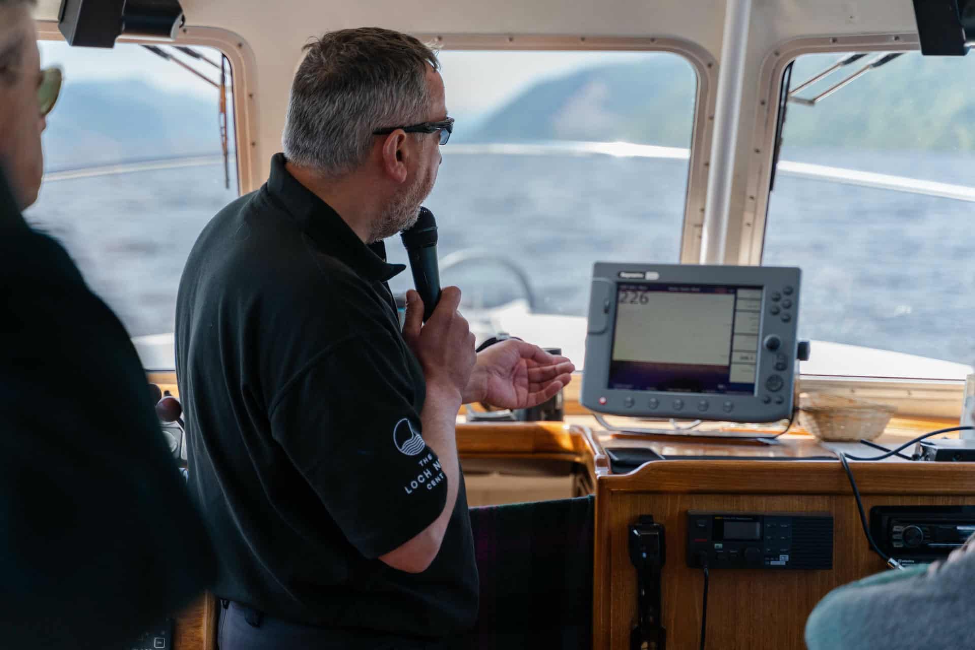 aboard deepscan cruise on loch ness